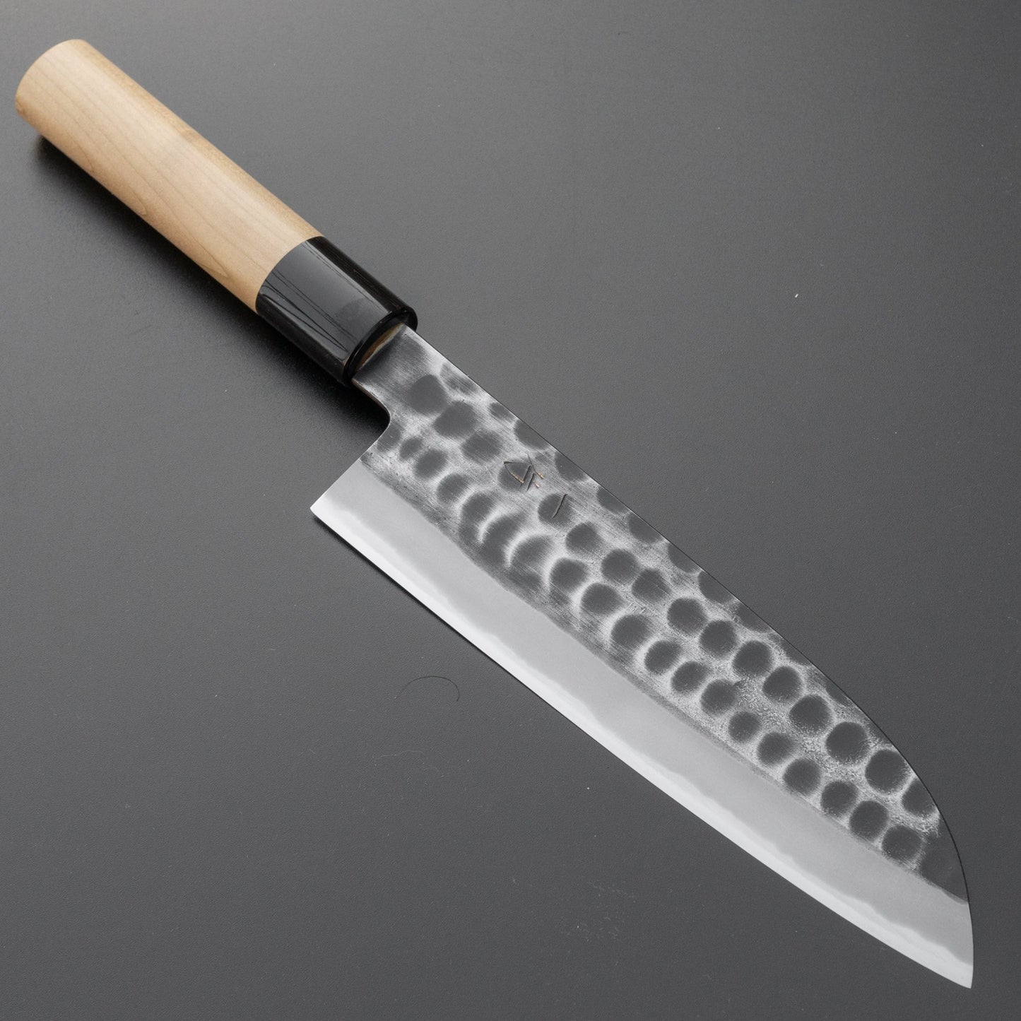 Hitohira Hinode Tsuchime White #2 Santoku 180mm Ho Wood Handle | HITOHIRA