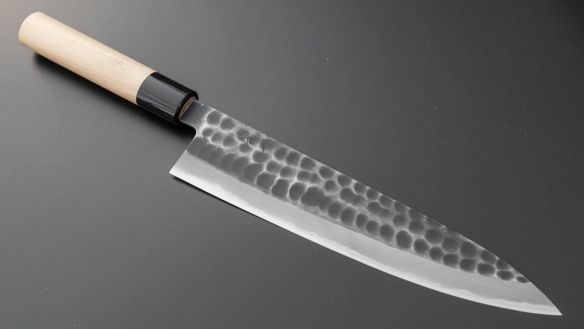 Hitohira Hinode Tsuchime White #2 Gyuto 240mm Ho Wood Handle | HITOHIRA