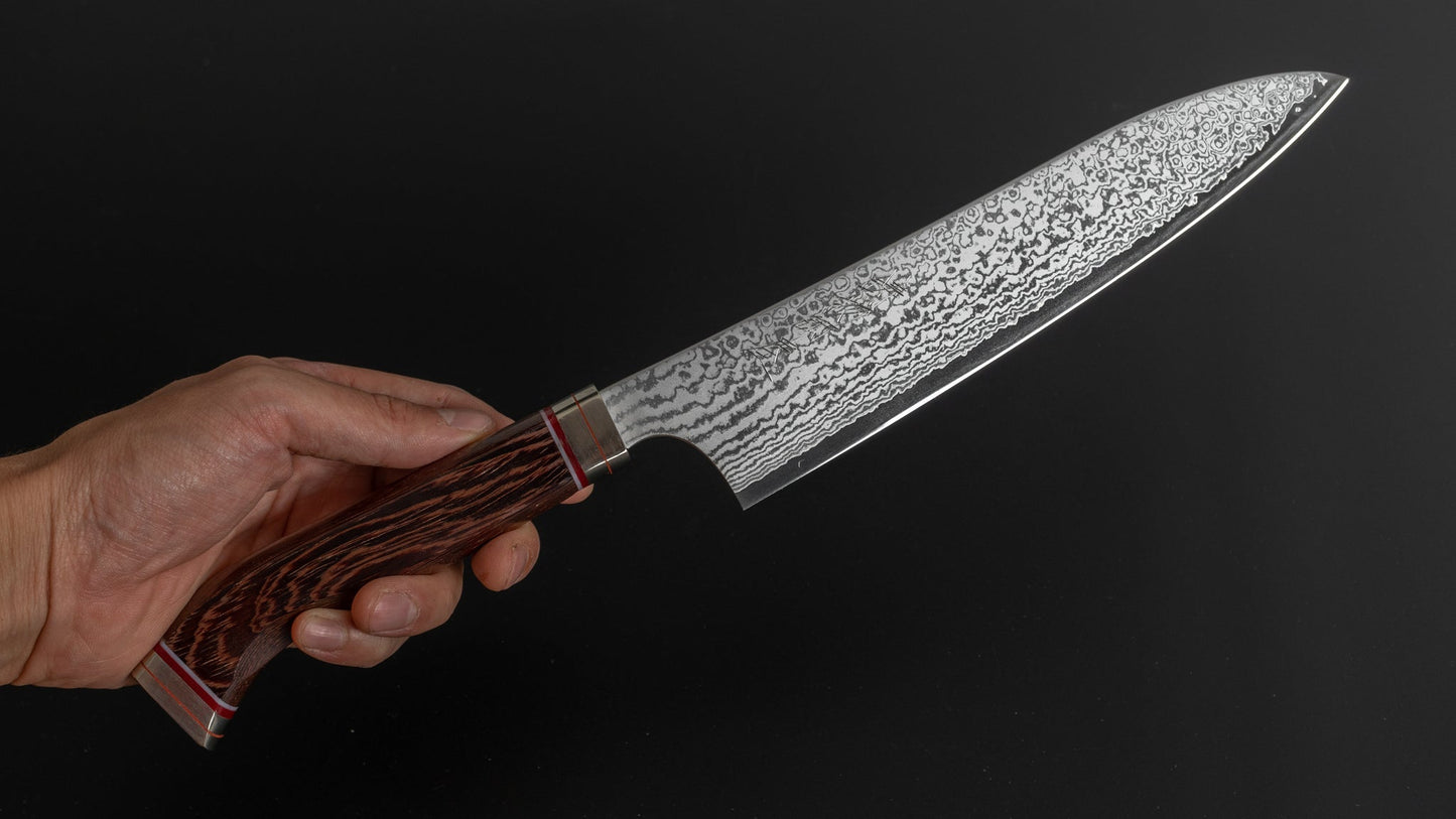 Hitohira Imojiya TH Damascus Gyuto 210mm Fusion Tagayasan Handle - HITOHIRA