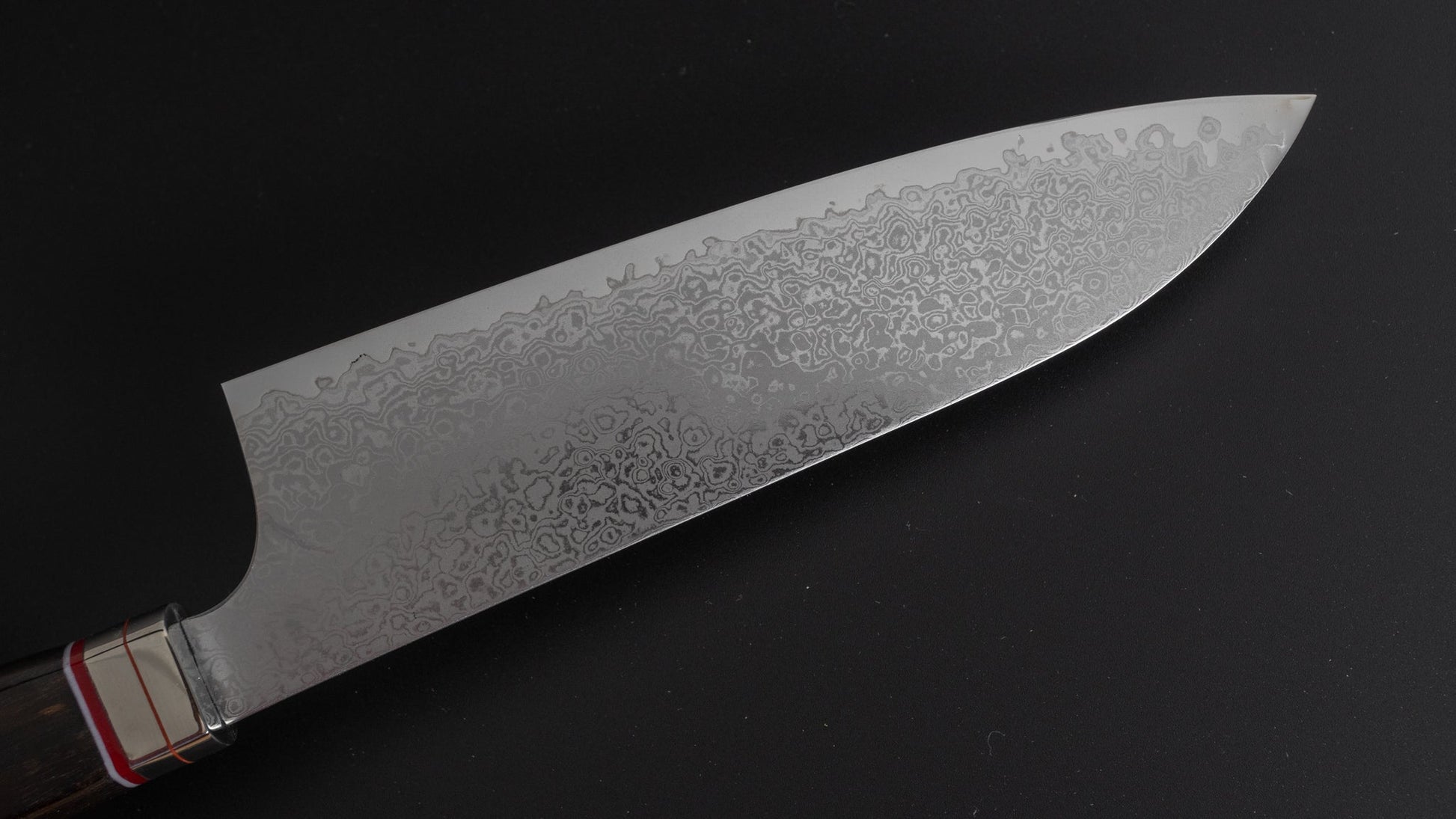 Hitohira Imojiya TH Damascus Santoku 180mm Fusion Ebony Handle - HITOHIRA