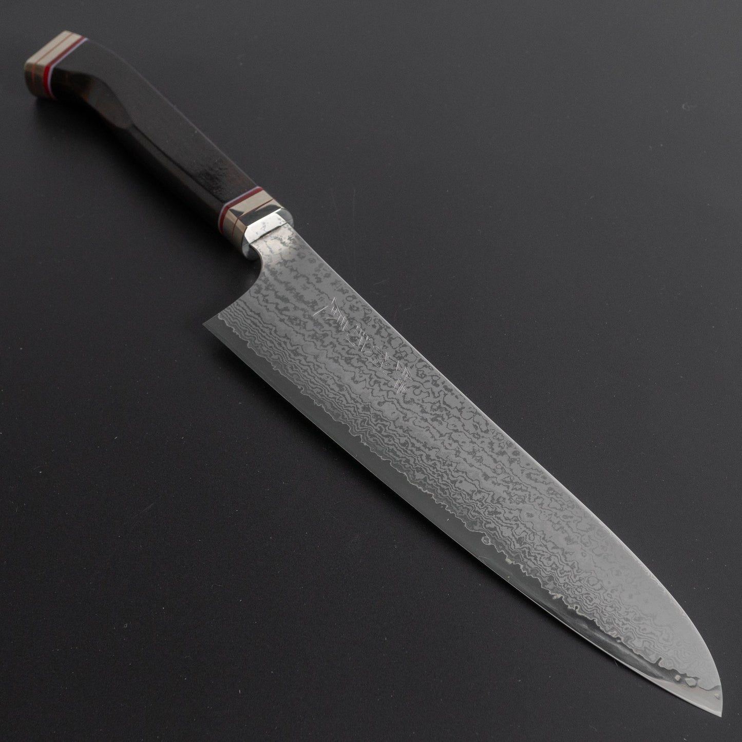 Hitohira Imojiya TH Damascus Gyuto 240mm Fusion Ebony Handle - HITOHIRA