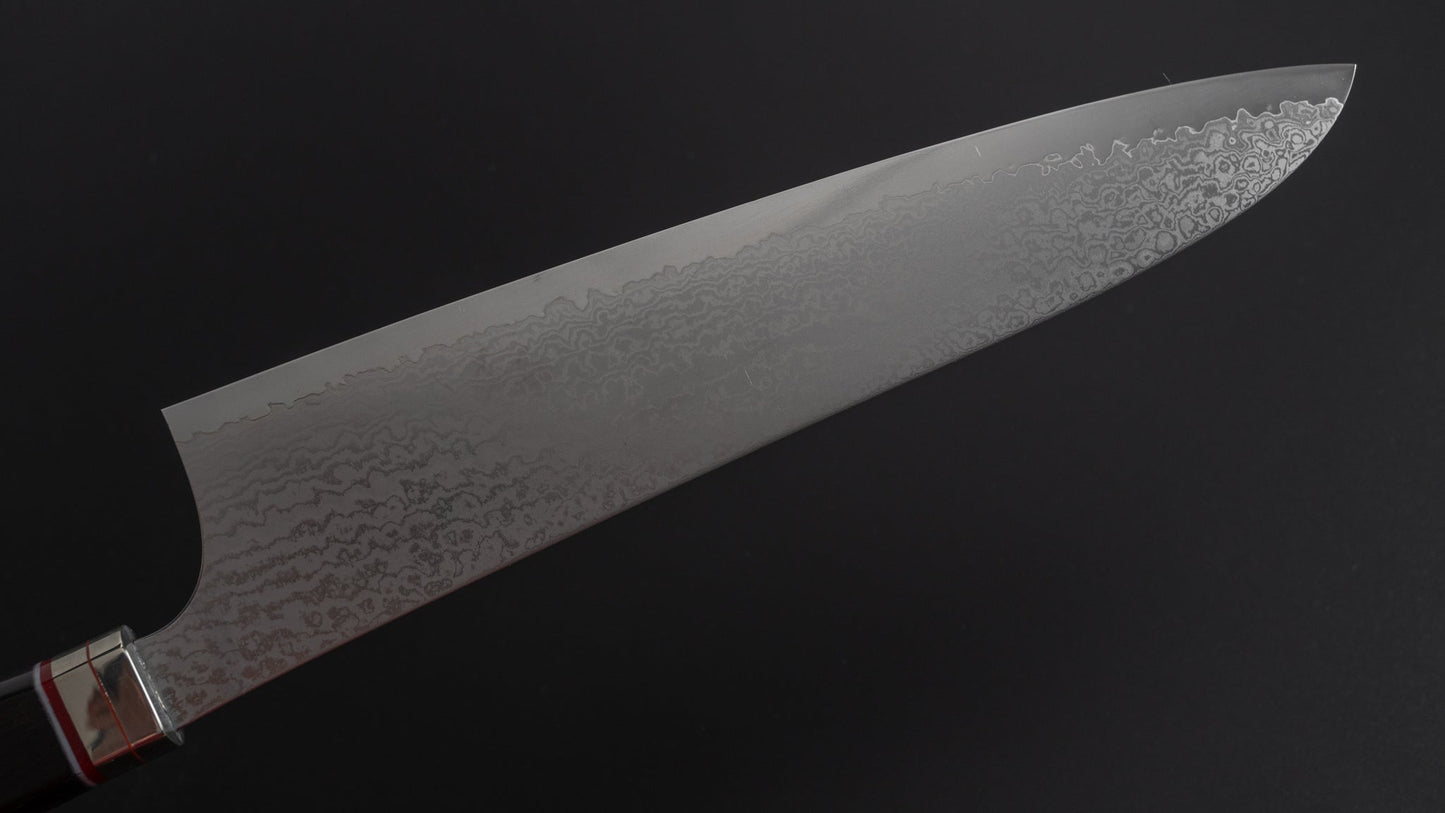 Hitohira Imojiya TH Damascus Gyuto 240mm Fusion Ebony Handle - HITOHIRA