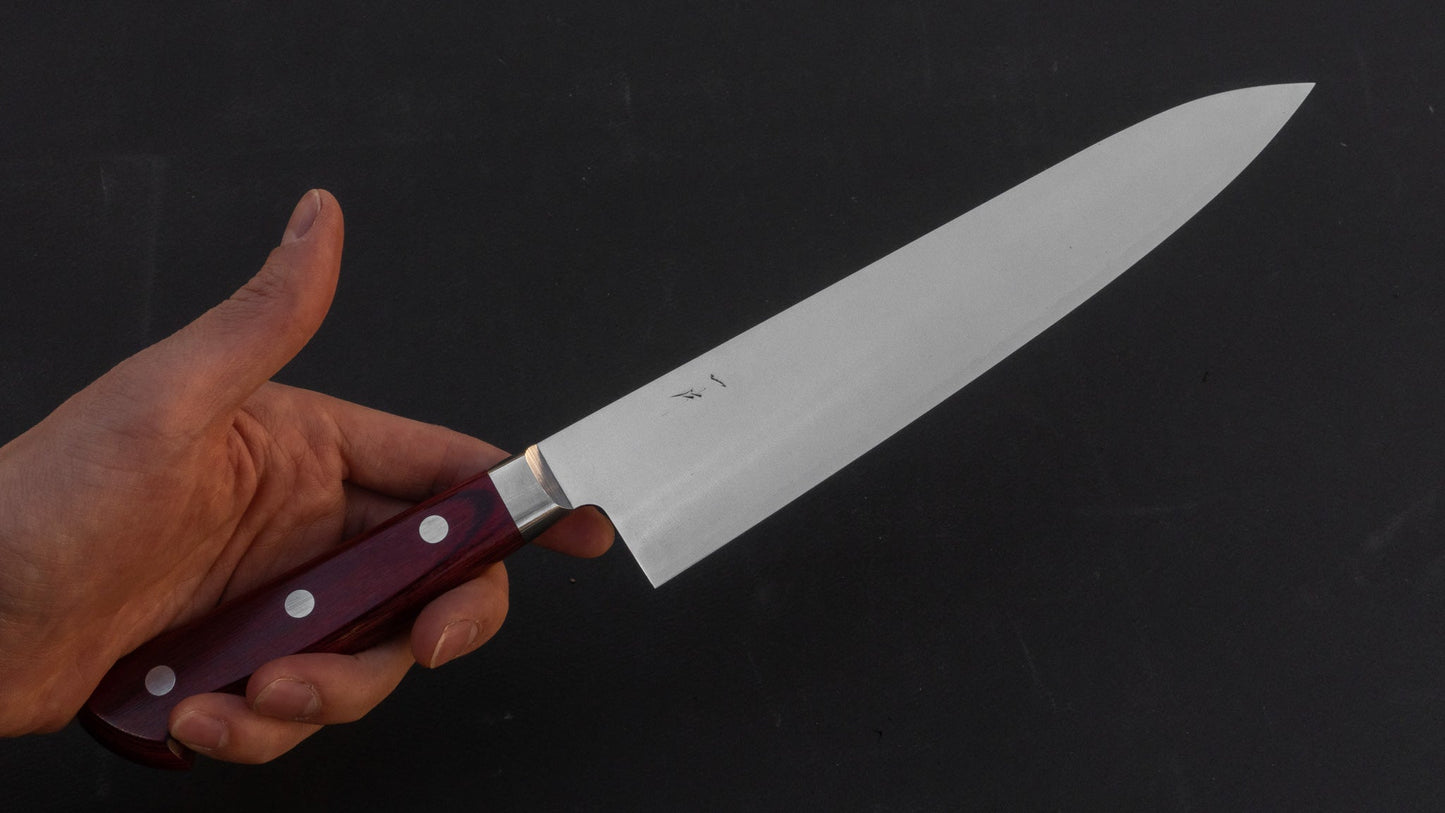 Hitohira TP Gyuto 210mm Wine Pakka Handle - HITOHIRA