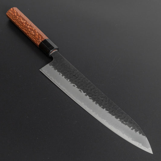 Hitohira Futana SB Kuro Tsuchime Gyuto 240mm Lacewood Handle - HITOHIRA