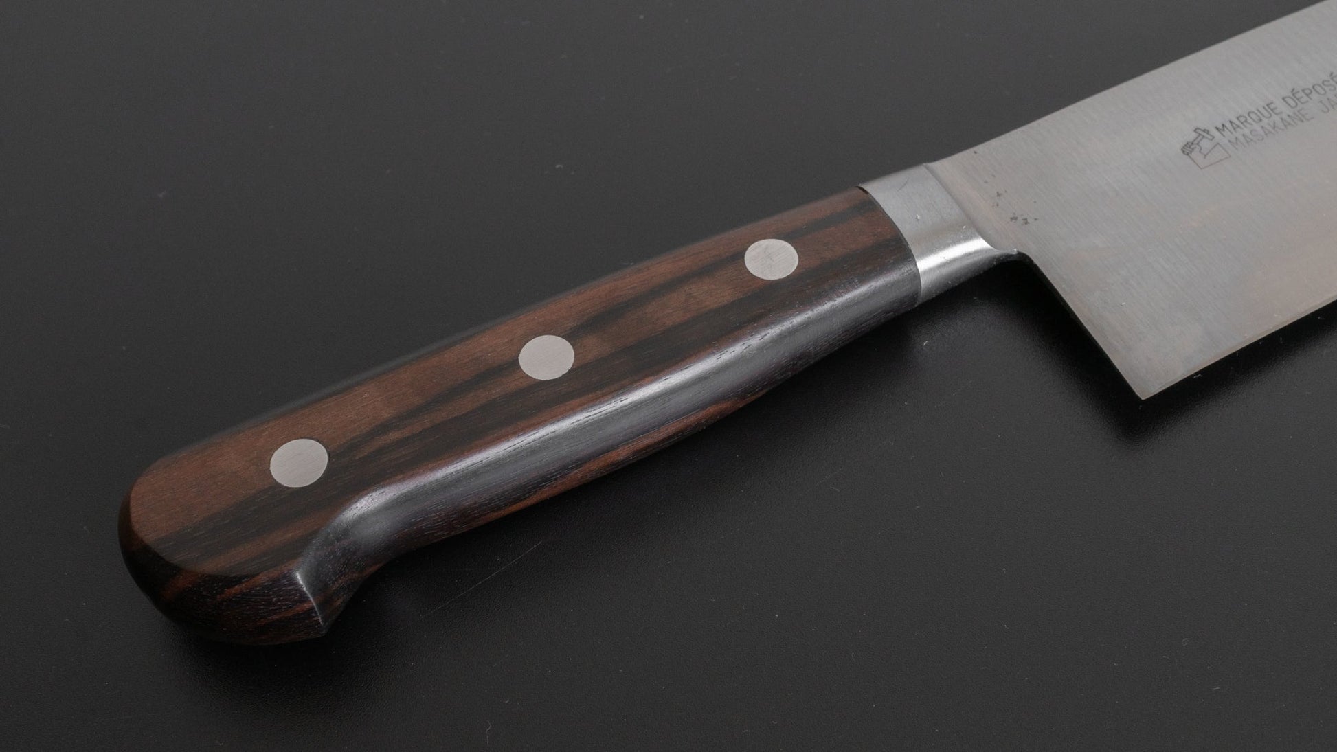 Masakane Vintage SK Santoku 180mm Ebony Handle - HITOHIRA