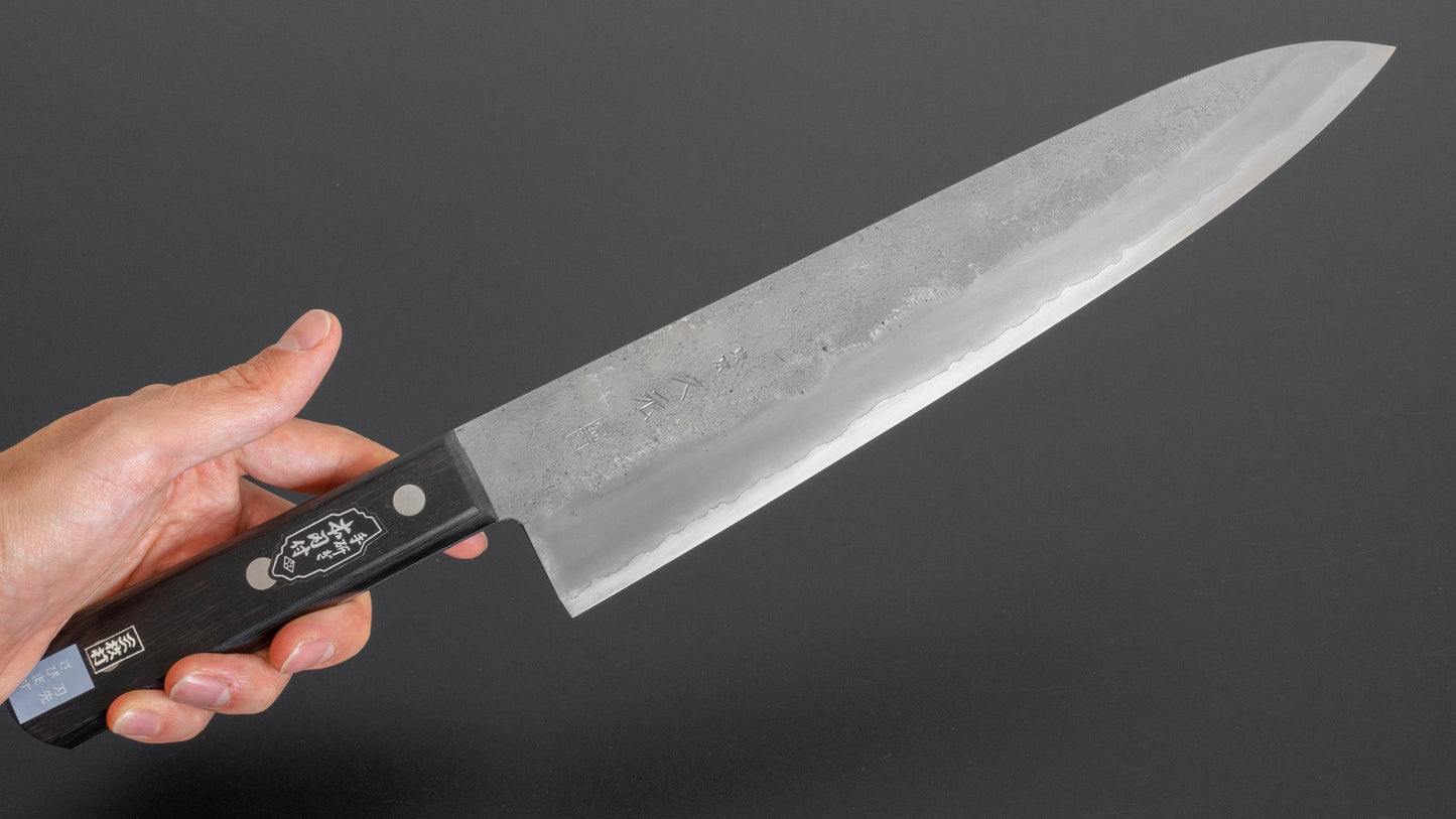 Morihei Hisamoto White #1 Nashiji Stainless Clad Gyuto 270mm Pakka Handle (Fine Finish) - HITOHIRA