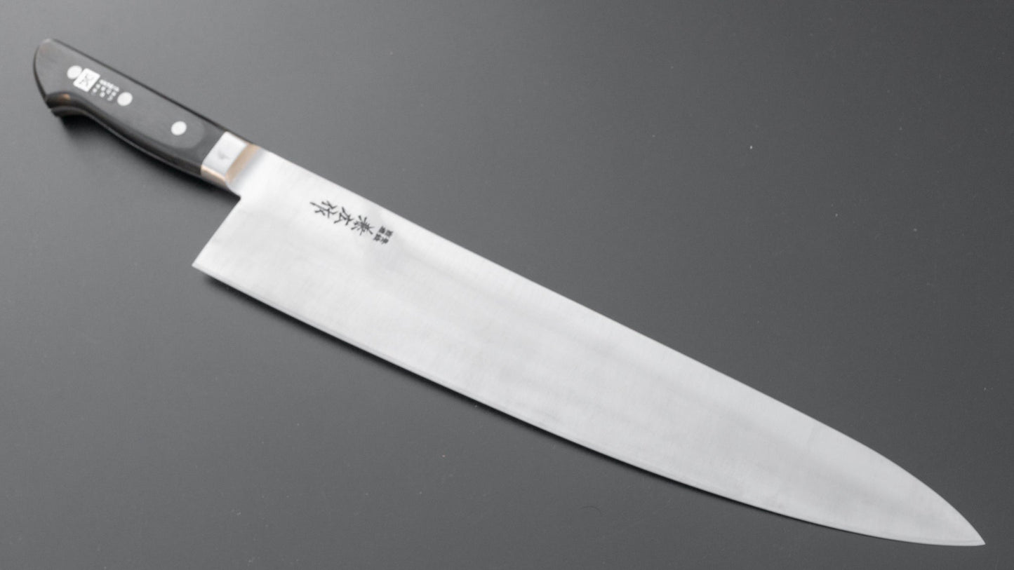 Kanehiro NOS Carbon Gyuto 360mm Pakka Handle | HITOHIRA