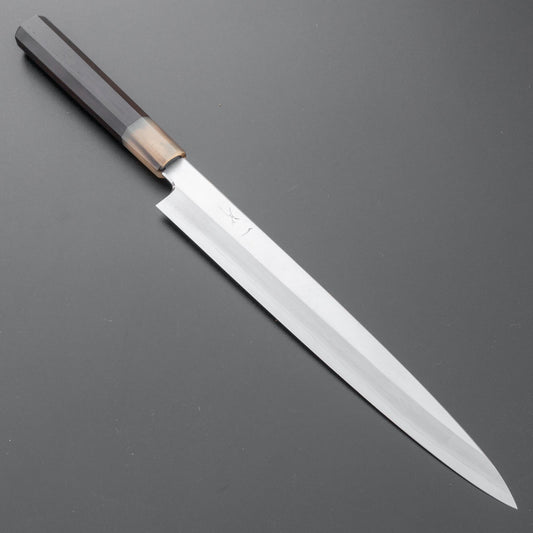 Hitohira Kikuchiyo Manzo Silver #3 Yanagiba 270mm Ebony Handle (Saya) | HITOHIRA