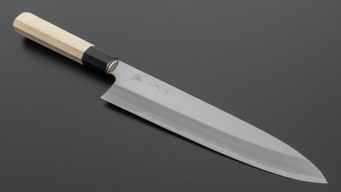 Hitohira Kikuchiyo Ren White #2 Gyuto 240mm Ho Wood Handle - HITOHIRA