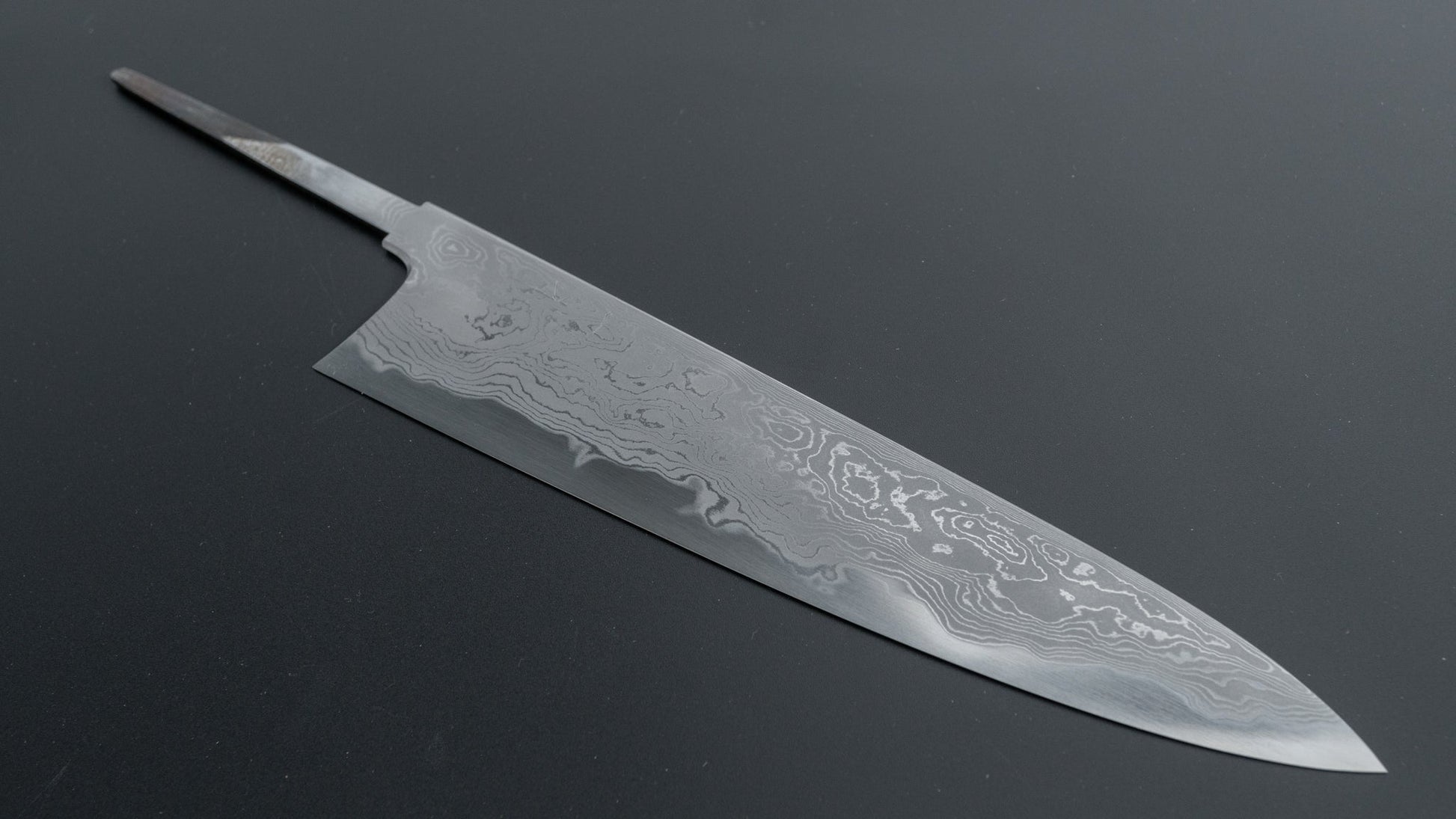 Hitohira Tanaka Kyuzo Blue #1 Damascus Gyuto 240mm (No Handle) - HITOHIRA