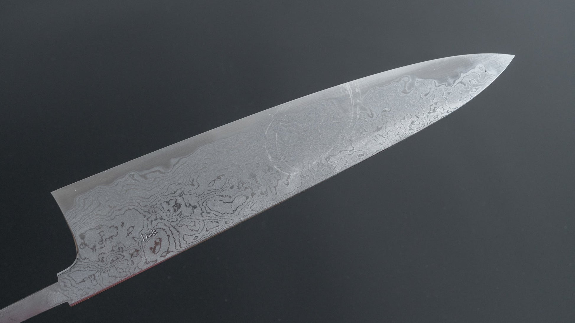 Hitohira Tanaka Kyuzo Blue #1 Damascus Gyuto 240mm (No Handle) - HITOHIRA