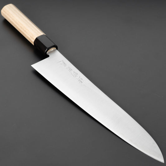 Hitohira Imojiya TH Blue Super Gyuto 240mm Ho Wood Handle - HITOHIRA