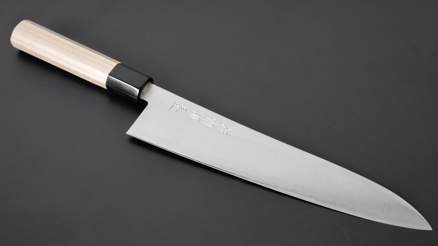 Hitohira Imojiya TH Blue Super Gyuto 240mm Ho Wood Handle - HITOHIRA