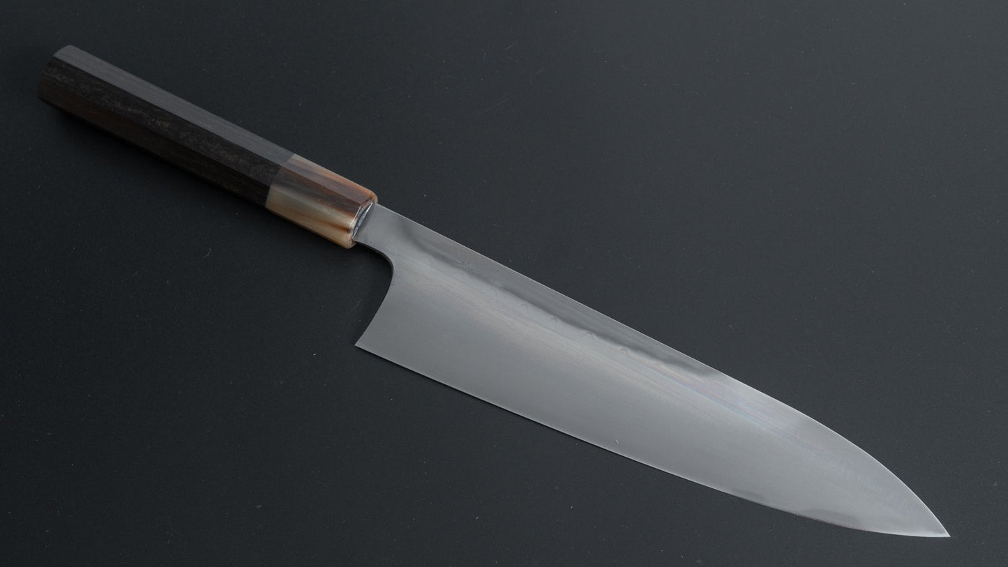 Hitohira Togashi Yohei Blue #2 Mizu Honyaki Gyuto 240mm Taihei Ebony Handle (#054/ Saya) - HITOHIRA