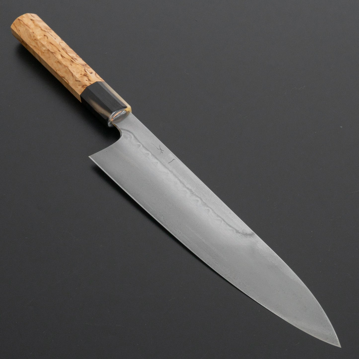 Hitohira Togashi Yohei Blue #1 Mizu Honyaki Gyuto 240mm Taihei Masur Birch Handle (#031/ Saya) - HITOHIRA