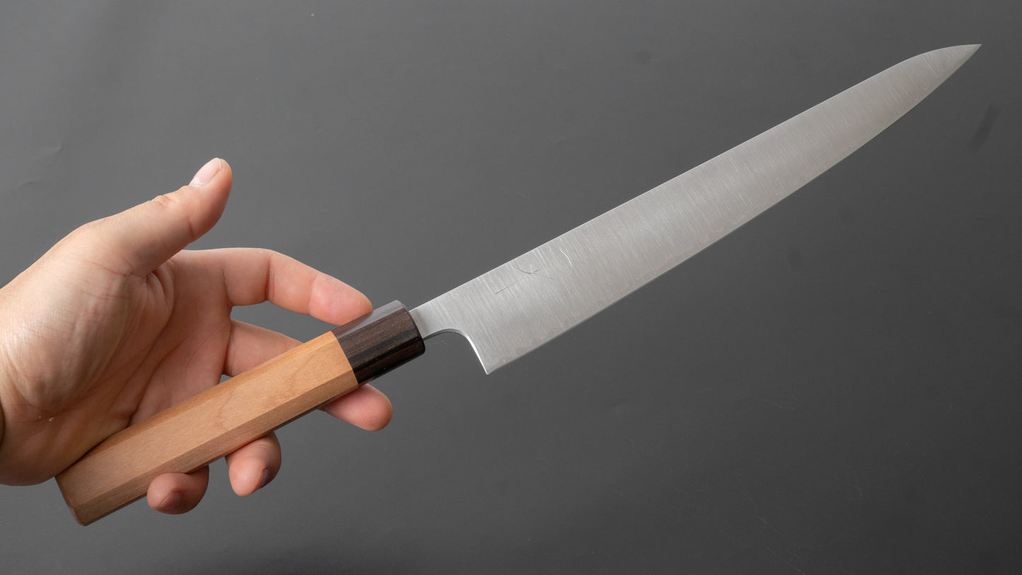 Hitohira Futana S3 Migaki Sujihiki 270mm Cherry Wood Handle - HITOHIRA