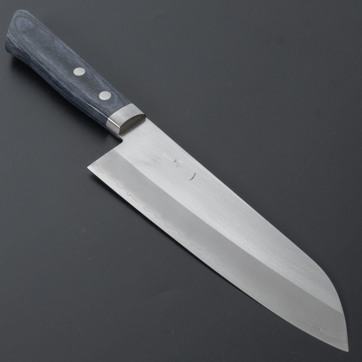 Hitohira NM Migaki Santoku 170mm Blue Pakka Handle - HITOHIRA