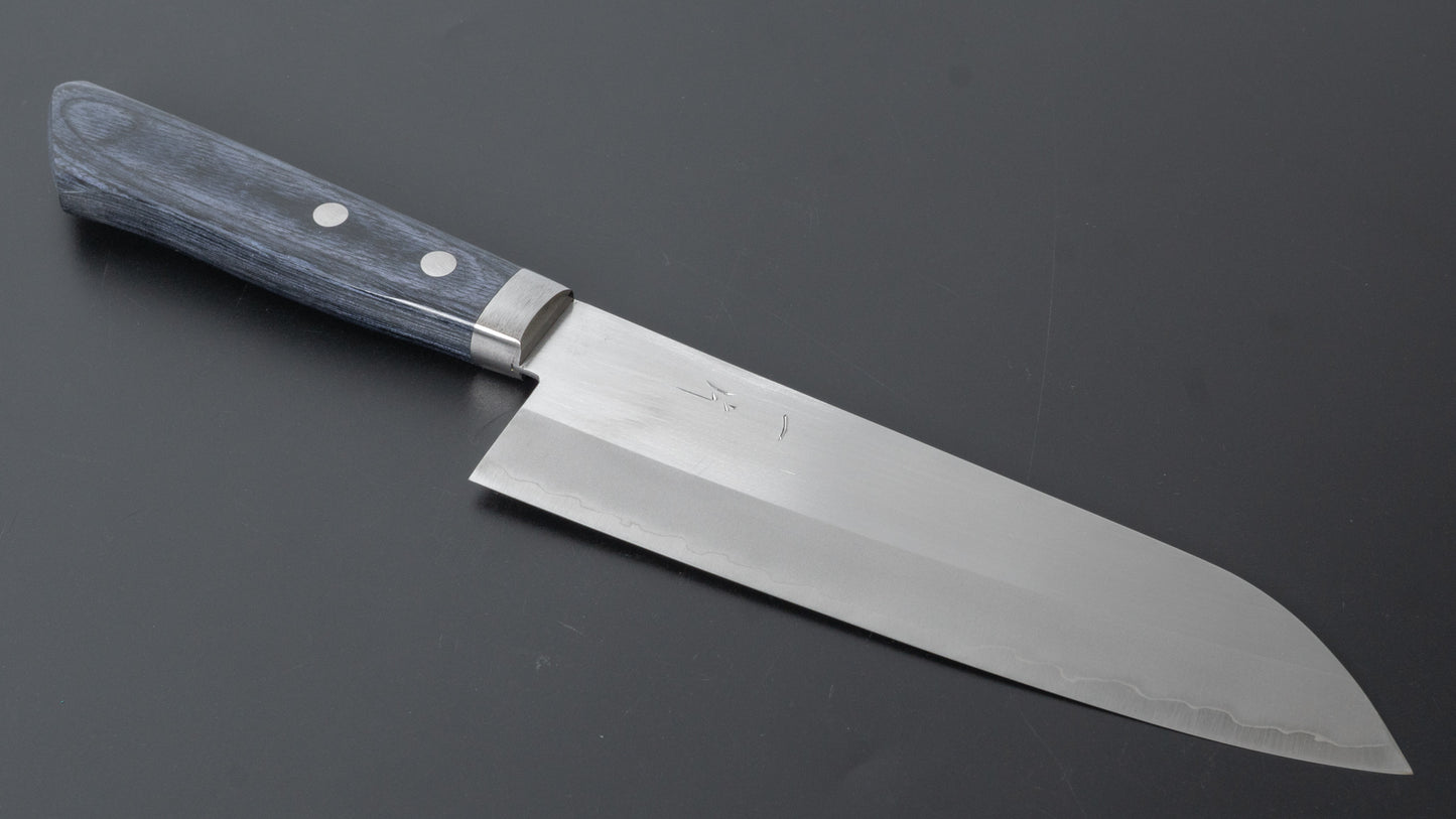 Hitohira NM Migaki Santoku 170mm Blue Pakka Handle - HITOHIRA