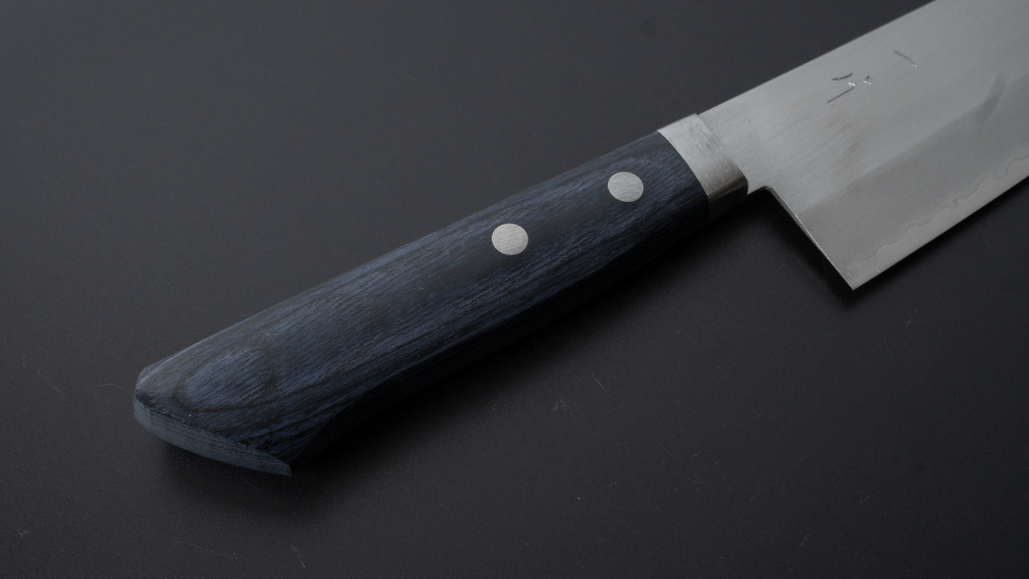 Hitohira NM Migaki Santoku 170mm Blue Pakka Handle - HITOHIRA