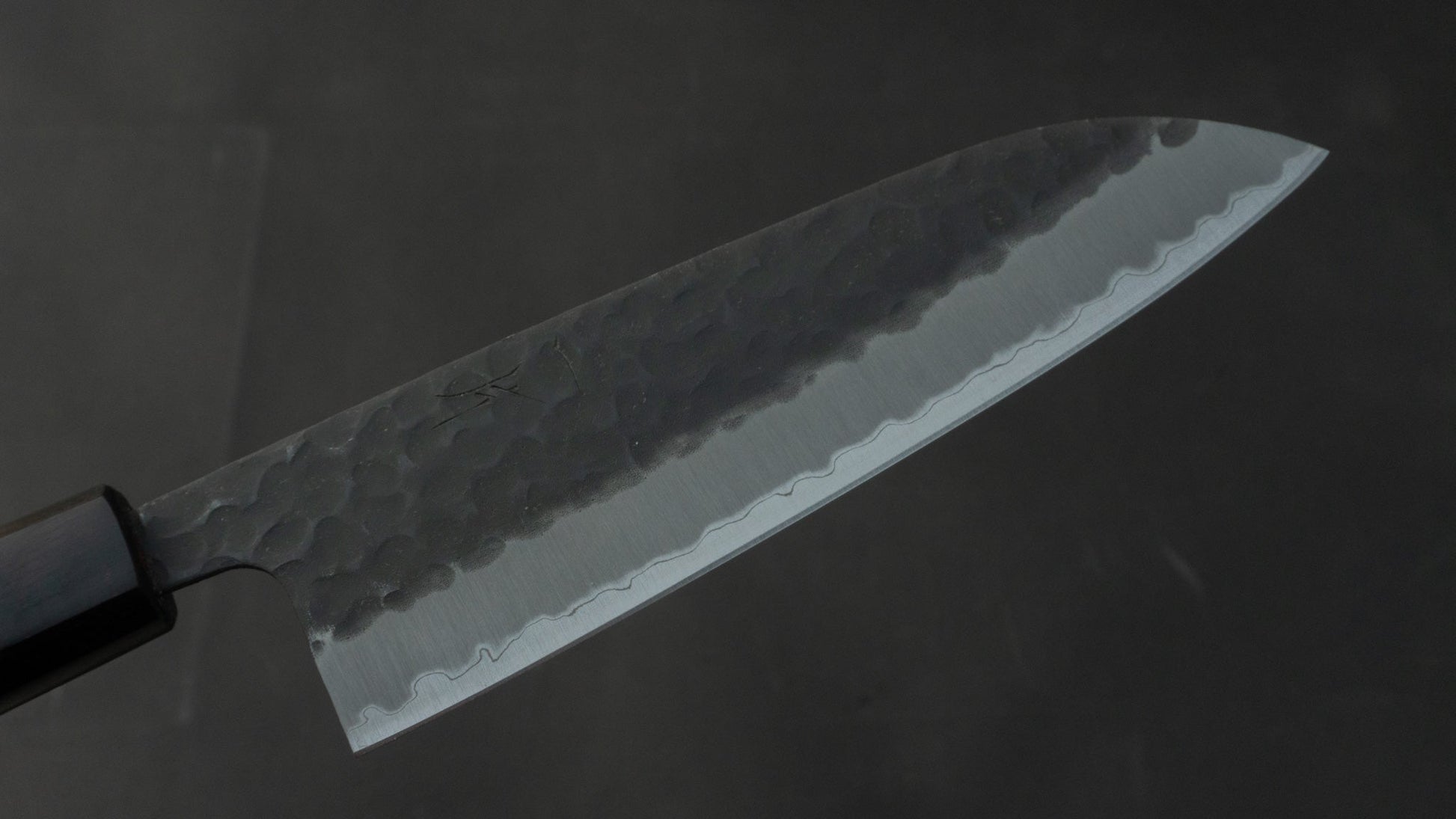 Hitohira Futana SB Kuro Tsuchime Santoku 170mm Satine Handle | HITOHIRA