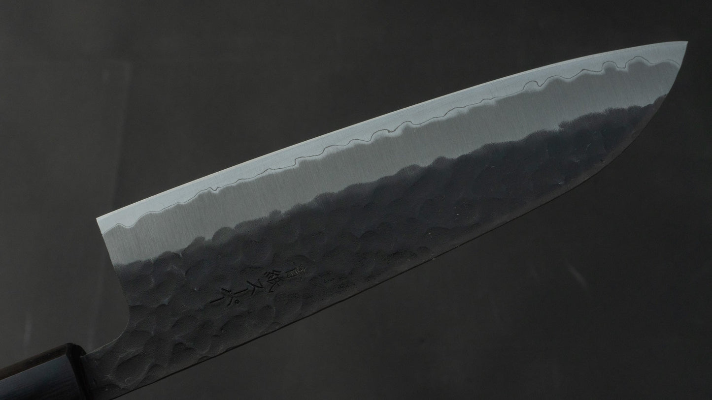 Hitohira Futana SB Kuro Tsuchime Santoku 170mm Satine Handle | HITOHIRA