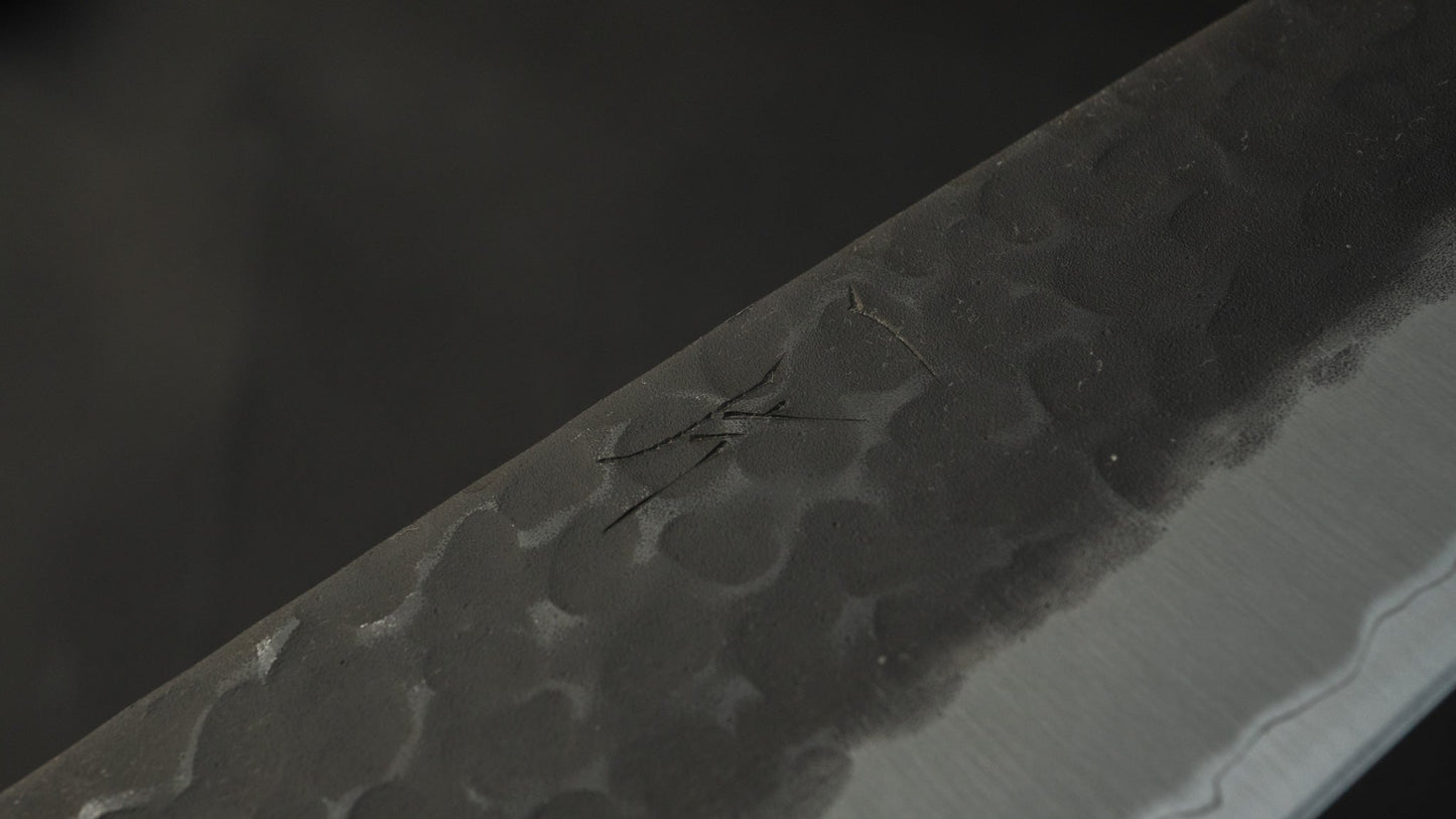 Hitohira Futana SB Kuro Tsuchime Santoku 170mm Satine Handle | HITOHIRA