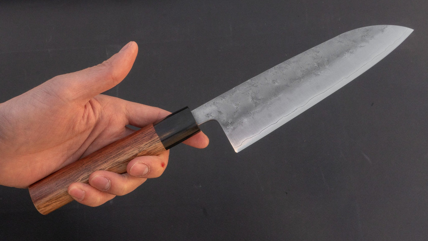 Hitohira Futana S3 Nashiji Santoku 170mm Bubinga Handle | HITOHIRA