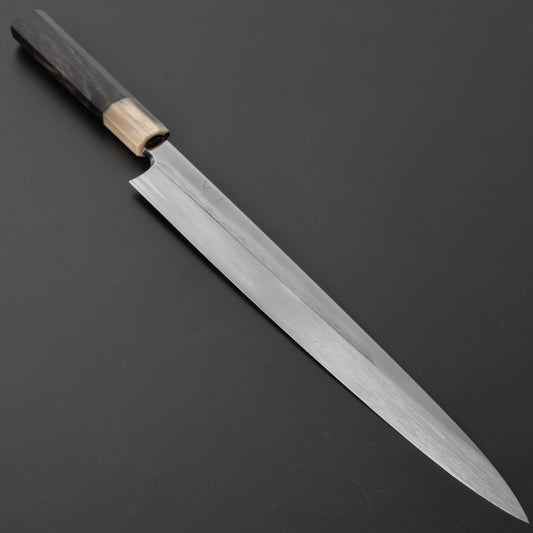 Hitohira Togashi White #1 Mizu Honyaki Yanagiba 300mm Taihei Ebony Handle (Saya) - HITOHIRA