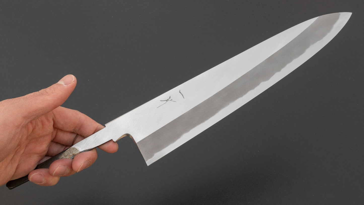 Hitohira Kikuchiyo Kyuzo White #2 Migaki Gyuto 240mm (No Handle) | HITOHIRA