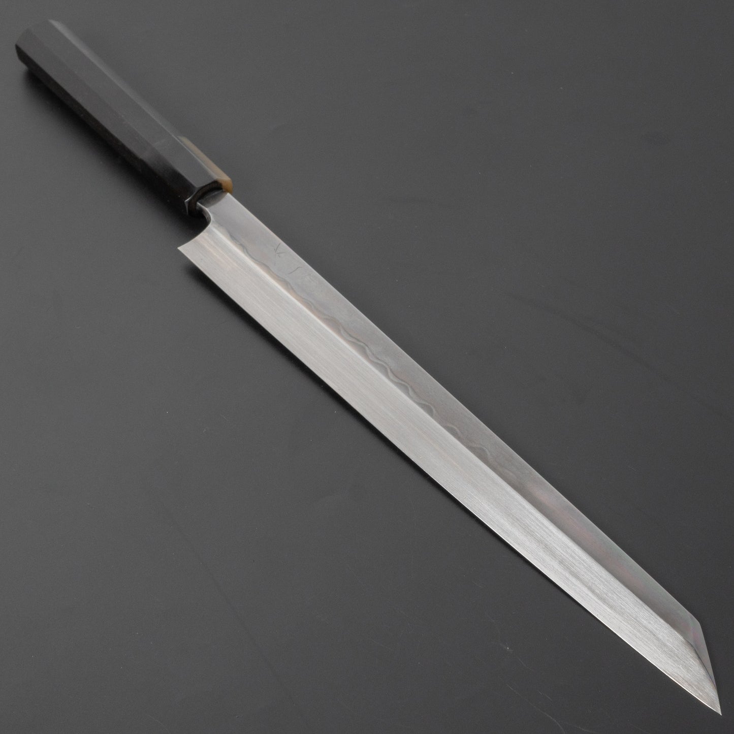 Hitohira Togashi White #1 Hakumon Mizu Honyaki Kiritsuke Yanagiba 300mm Taihei Ebony Handle (Saya) - HITOHIRA