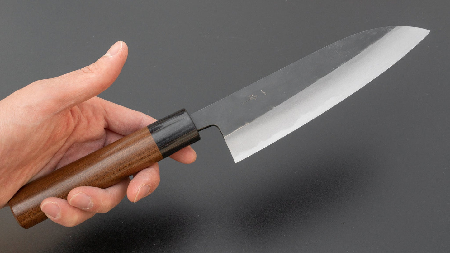 Hitohira MS Kurouchi Blue #2 Santoku 165mm Maple Handle | HITOHIRA