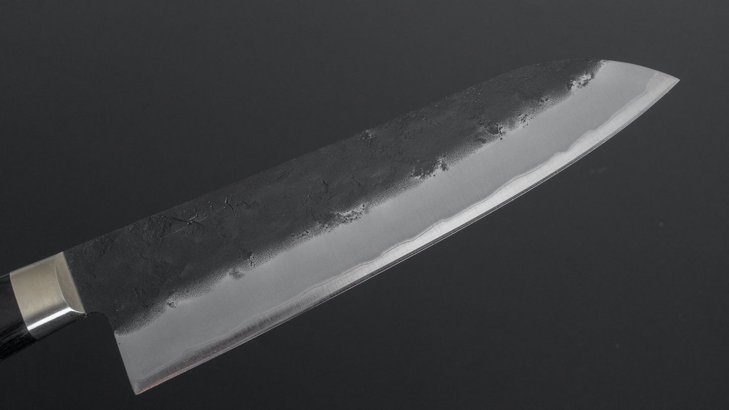 Hitohira Futana SB Kuro Nashiji Santoku 180mm Pakka Handle (Yo) - HITOHIRA