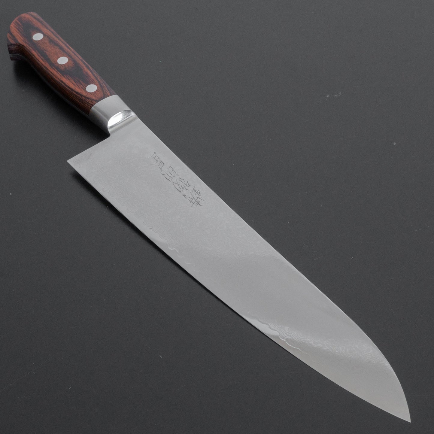 Hitohira Imojiya ST Damascus Gyuto 240mm Imitation Mahogany Handle - HITOHIRA