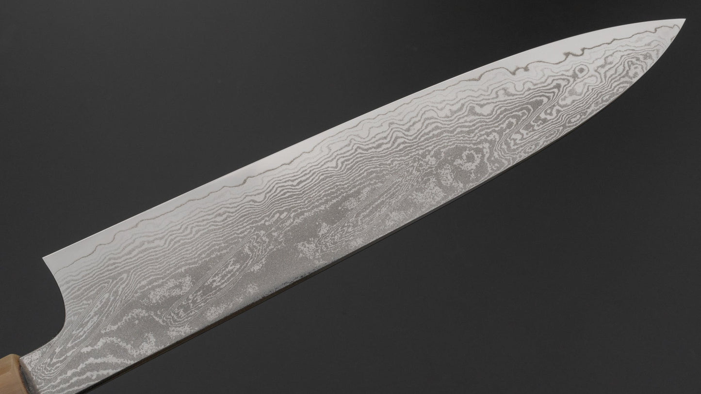 Hitohira Sakura Damascus Gyuto 240mm Sakura Handle (Kambei Sharpening) | HITOHIRA