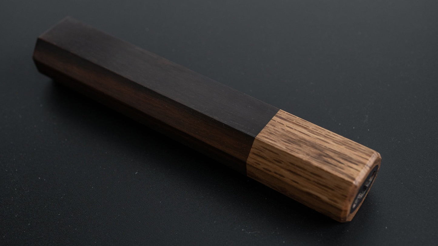 Hitohira WB Two-Tone Handle Makassar Ebony x Oak 130mm - HITOHIRA