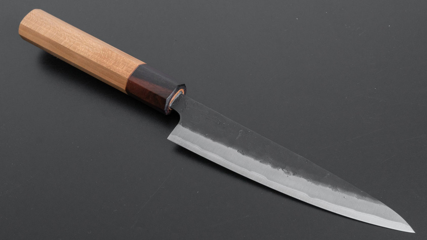 Hitohira Futana SB Kuro Nashiji Petty 135mm Cherry Wood Handle - HITOHIRA