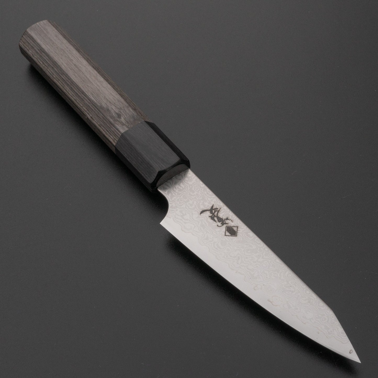 Hitohira Kanjo VG10 Damascus Paring 105mm Pakka Handle | HITOHIRA