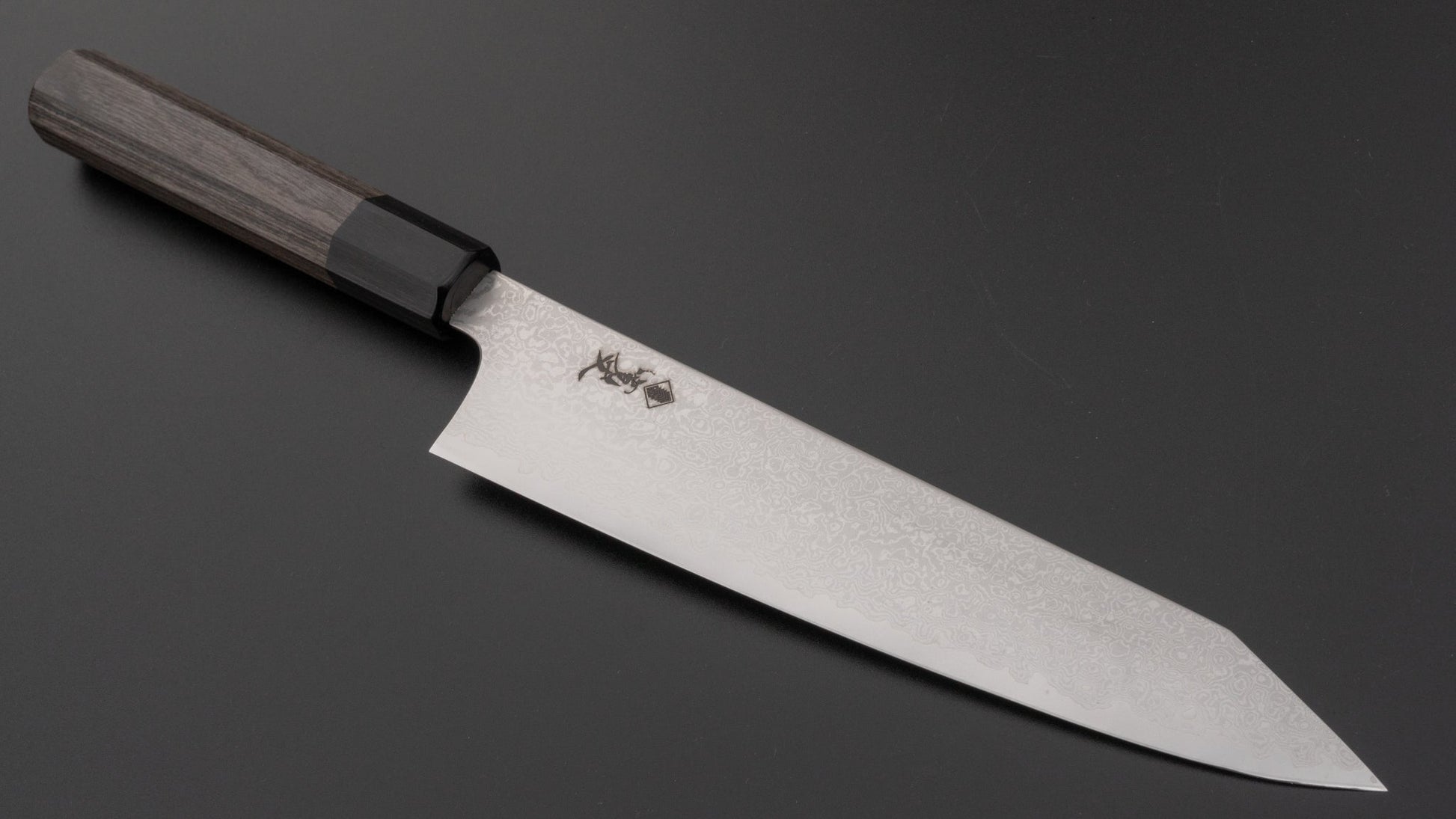 Hitohira Kanjo VG10 Damascus Kiritsuke Gyuto 210mm Pakka Handle | HITOHIRA