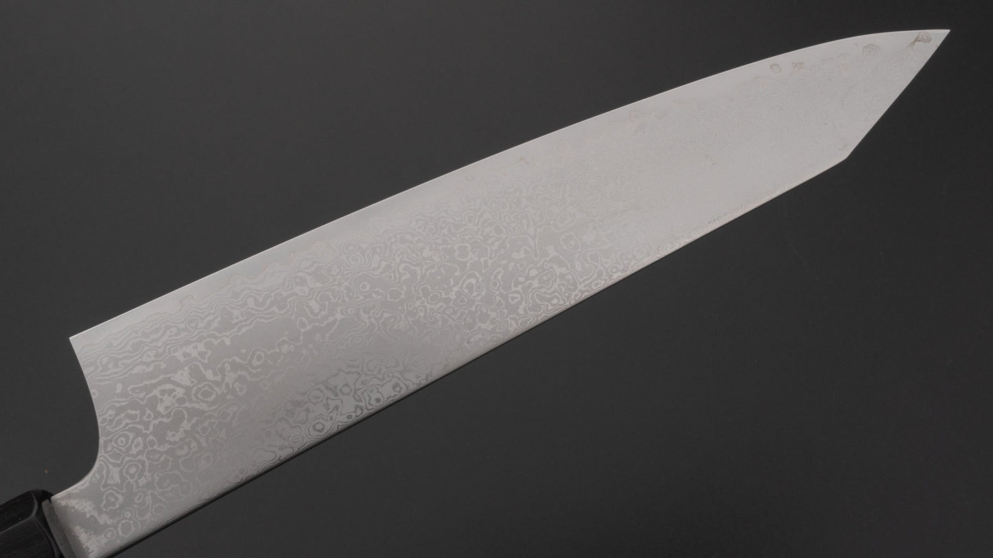 Hitohira Kanjo VG10 Damascus Kiritsuke Gyuto 210mm Pakka Handle | HITOHIRA