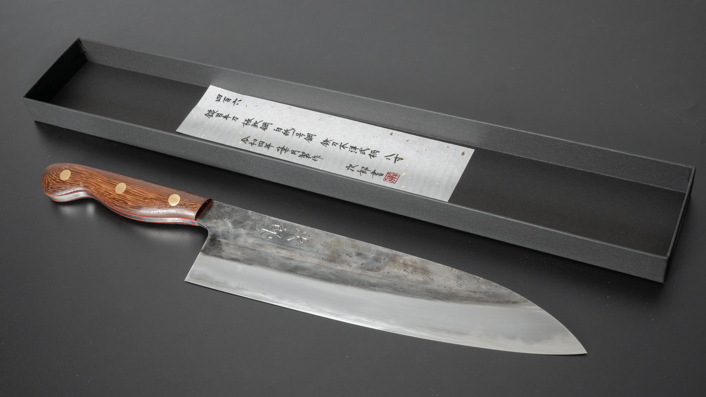 Jiro Tsuchime Yo Gyuto 240mm Tagayasan Handle (#406) - HITOHIRA