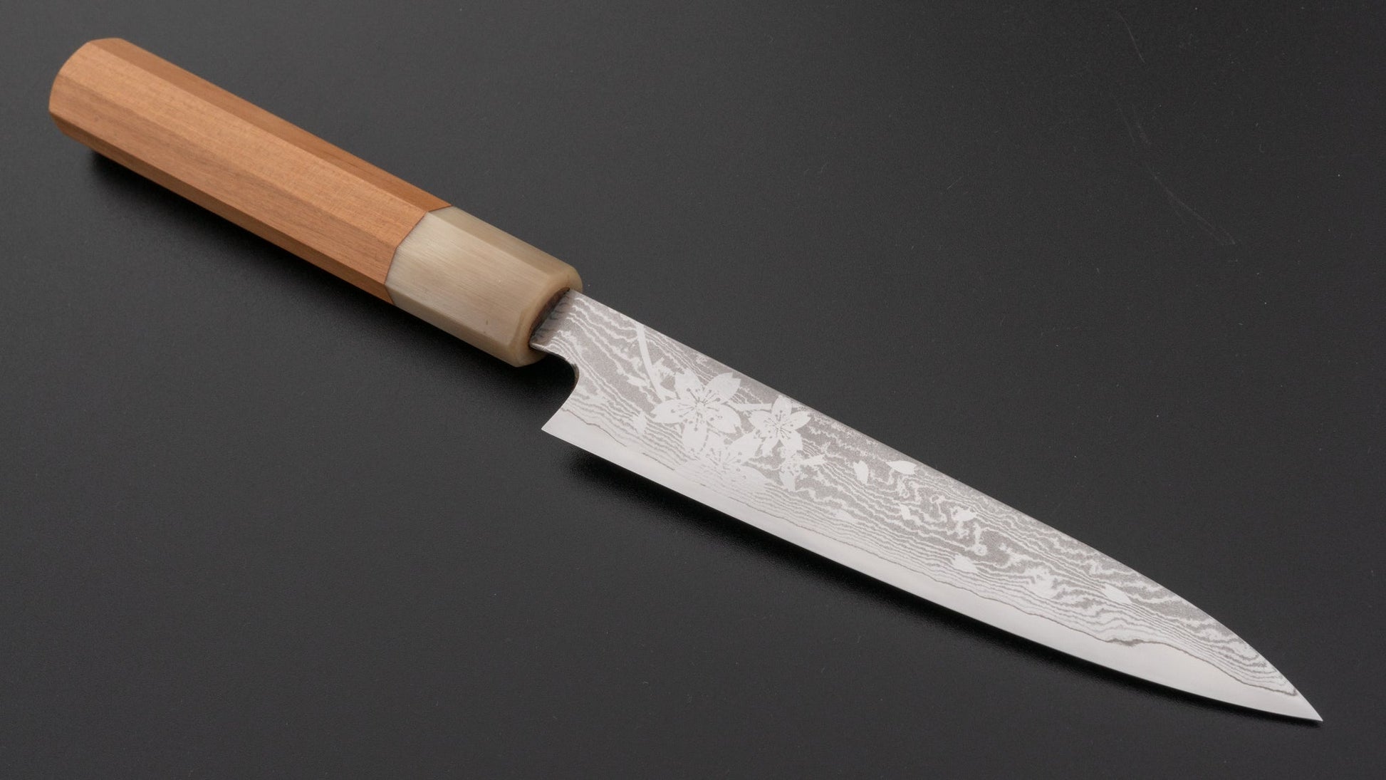 Hitohira Sakura Damascus Petty 150mm Sakura Handle | HITOHIRA