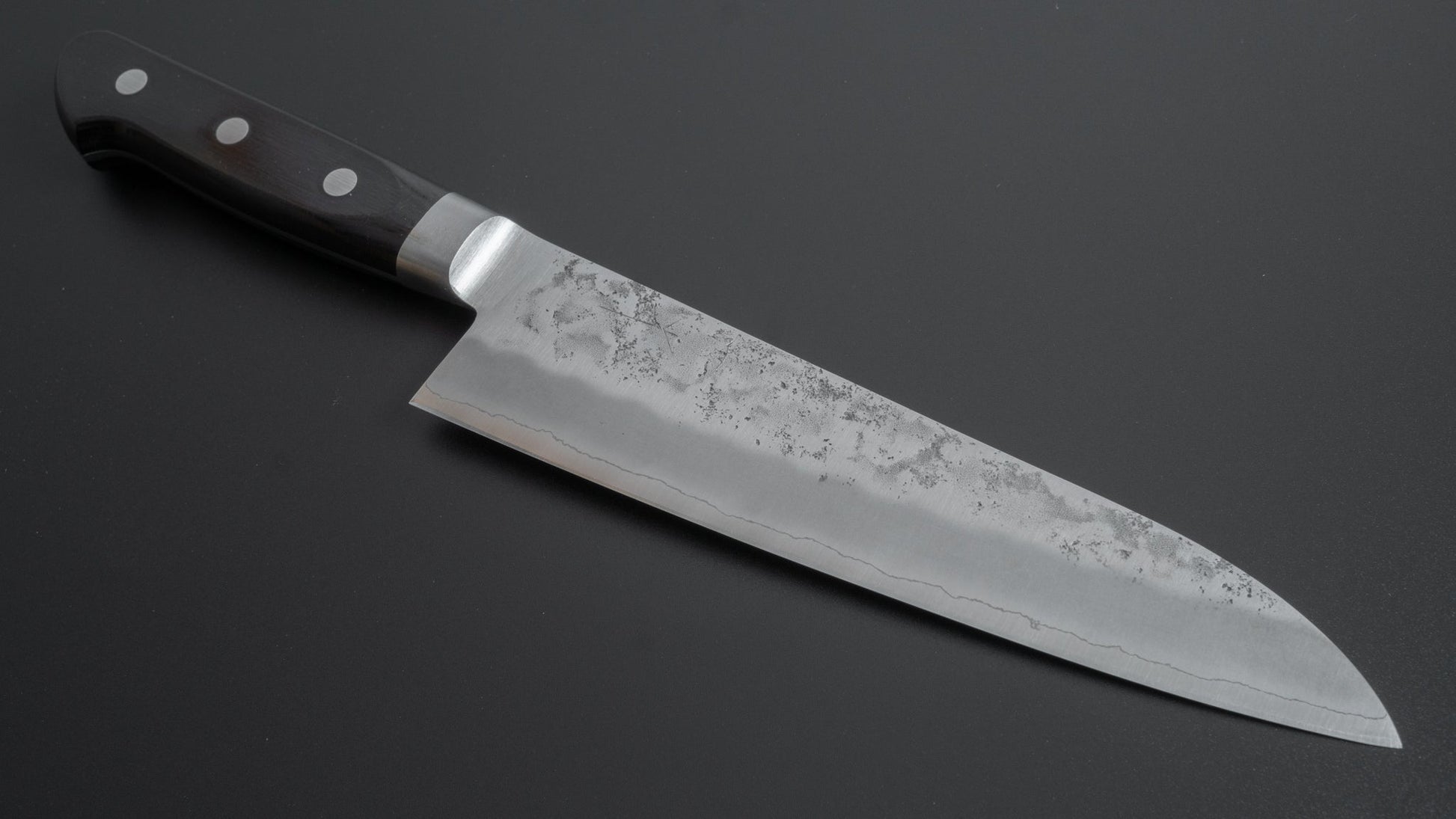 Hitohira Futana S3 Nashiji Gyuto 180mm Pakka Handle (Yo) - HITOHIRA