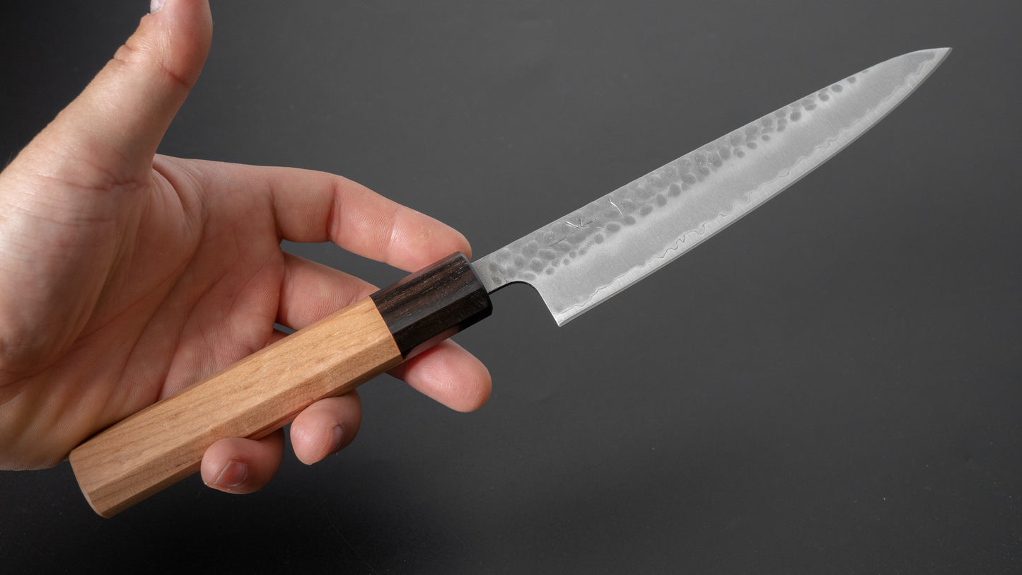 Hitohira Futana SB Migaki Tsuchime Petty 150mm Cherry Wood Handle - HITOHIRA