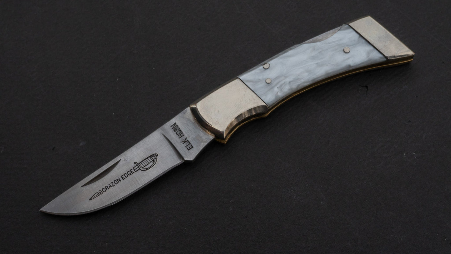 Borazon Edge NOS Folding Knife 50mm (with Sheath) | HITOHIRA