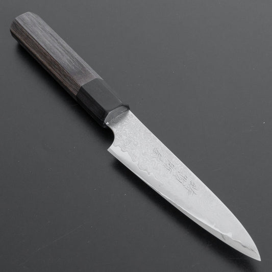 Hitohira Imojiya TH Damascus Petty 120mm Pakka Handle (Gray) - HITOHIRA