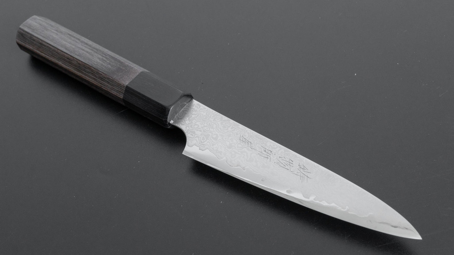 Hitohira Imojiya TH Damascus Petty 120mm Pakka Handle (Gray) - HITOHIRA