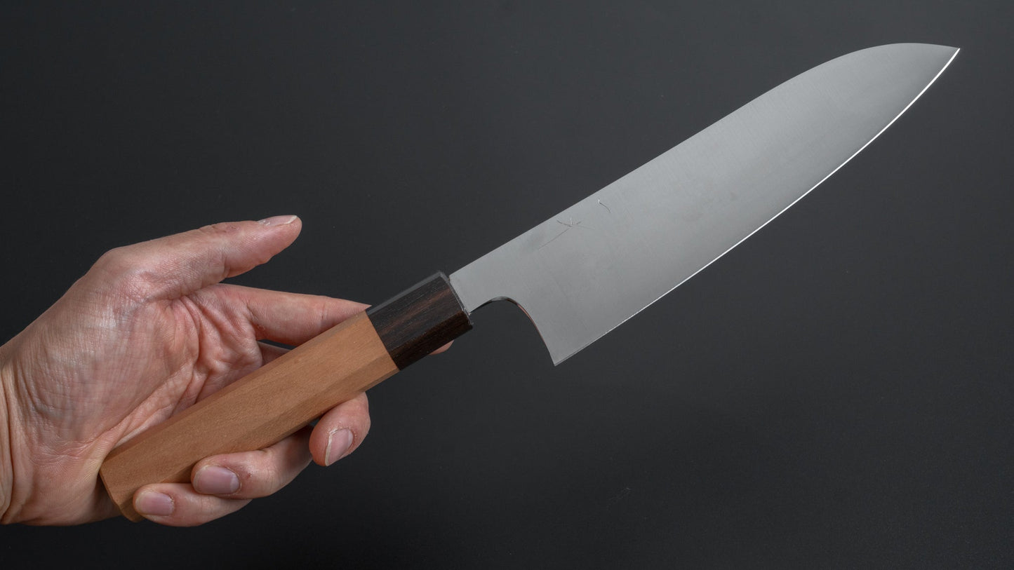 Hitohira SKR Stainless Santoku Cherry Wood Handle - HITOHIRA