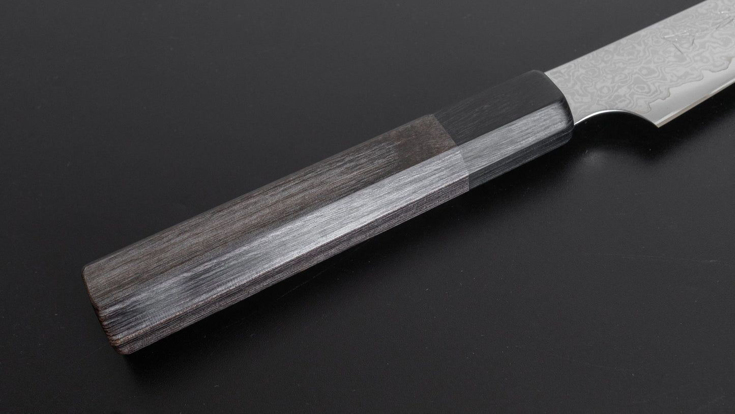 Hitohira Imojiya TH Damascus Petty 120mm Pakka Handle (Gray) - HITOHIRA