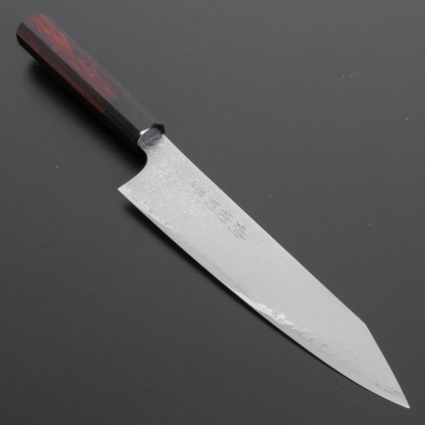 Hitohira Imojiya TH Damascus Kiritsuke Gyuto 210mm Pakka Handle (Red) - HITOHIRA