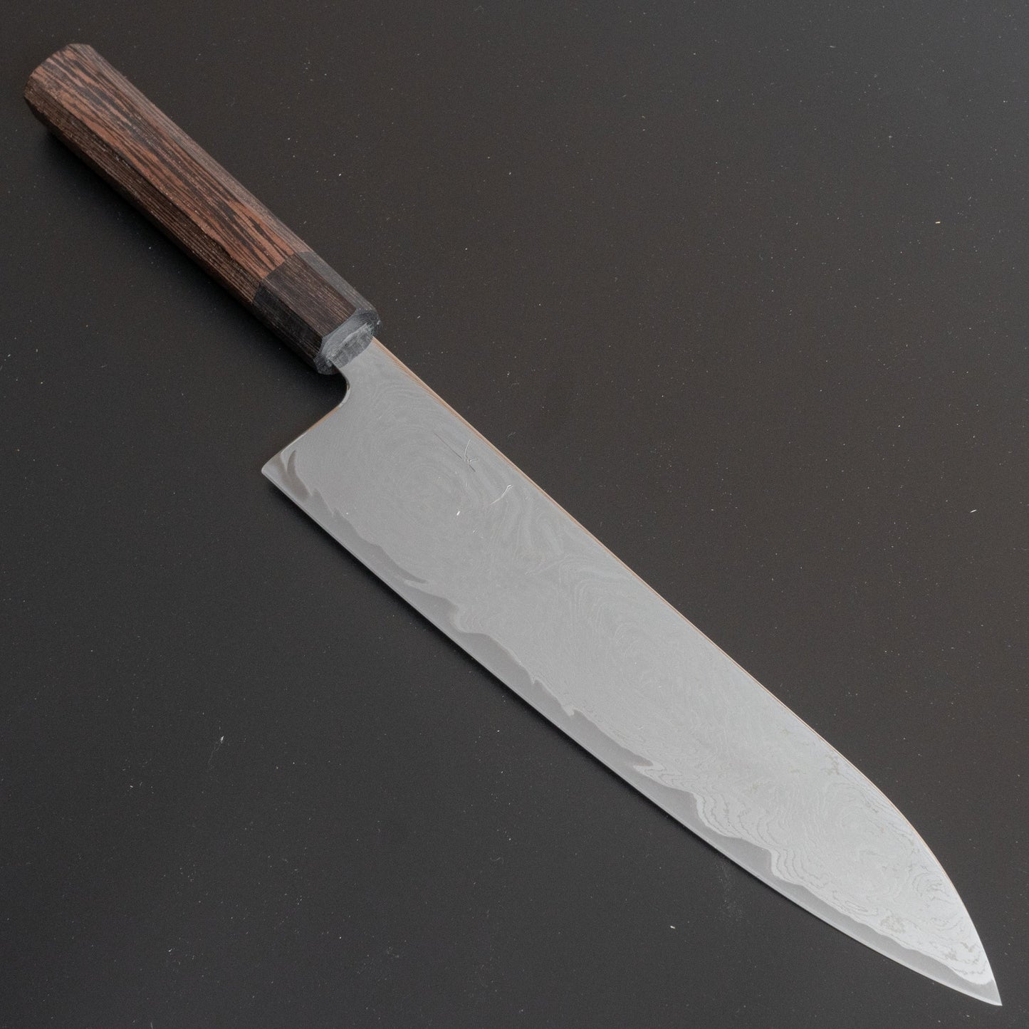 Hitohira Futana Nickel Damascus Gyuto 240mm Tagayasan Handle - HITOHIRA